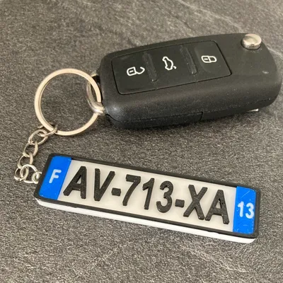 porte clés immatriculation perso