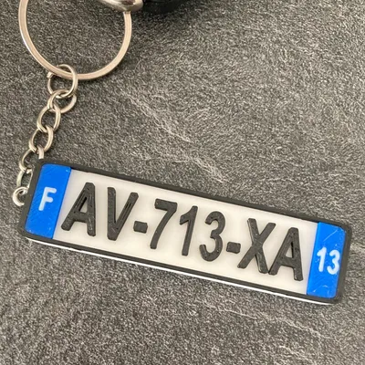 porte clés immatriculation perso
