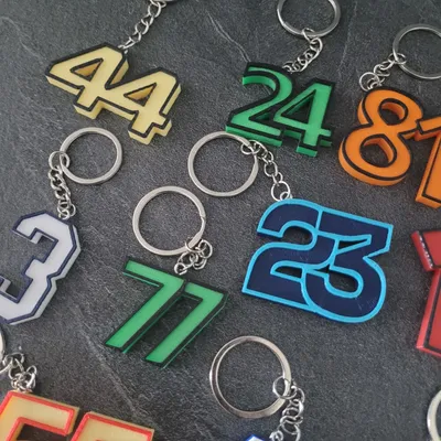 Porte cles numéros pilotes f1