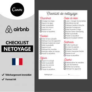 checklist nettoyage