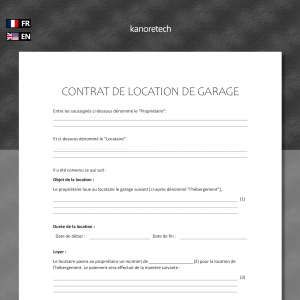 contrat location garage